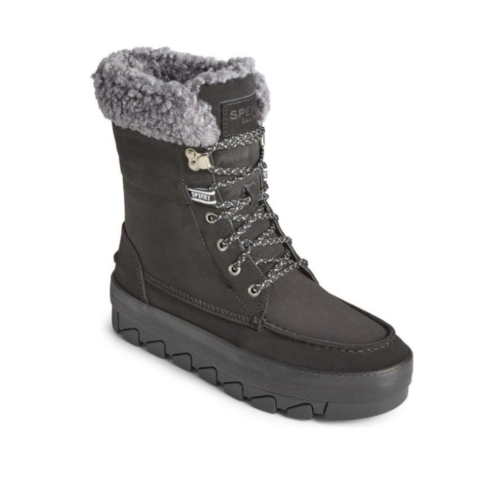 NWT Sperry Top-Sider Juneau Faux Shearling Trim Boot Womens Size 9